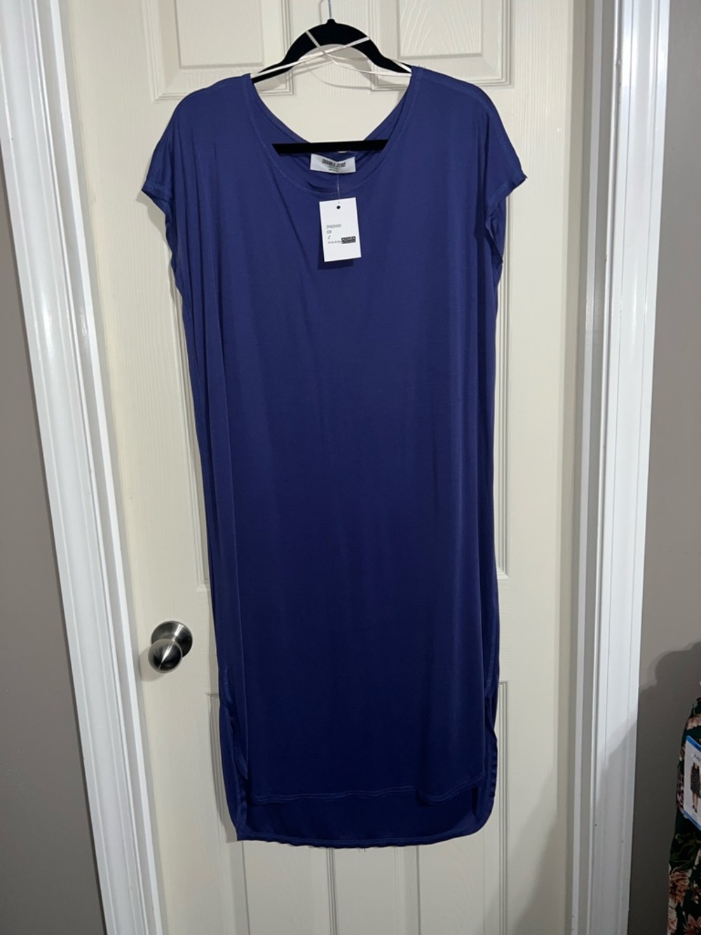Double Zero Dusty Indigo Midi Shift Dress